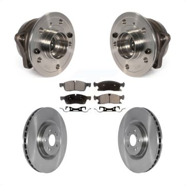 Front Hub Bearing Brake Rotor & Pads Kit For Mercedes-Benz ML350 GL350 GLS450 ML400 GL450 KBB-122884