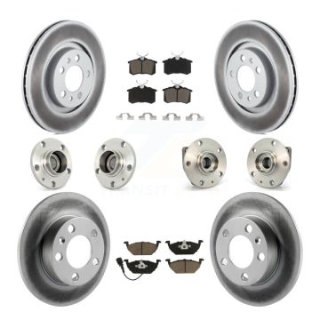 Front Rear Hub Bearing Coat Brake Rotor Pad Kit (10Pc) For 2007-2009 Volkswagen Golf City KBB-122989