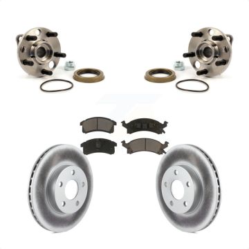 Front Hub Bearing Coated Brake Rotor Pad Kit For Chevrolet Cavalier Pontiac Sunfire Grand KBB-122992