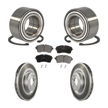 Front Wheel Bearing Coated Disc Brake Rotors And Pads Kit For 2018 Jaguar E-Pace S/SE KBB-123026
