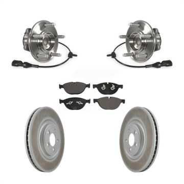 Front Hub Bearing Assembly Coated Disc Brake Rotors And Ceramic Pads Kit For Jaguar XF XJ KBB-123103