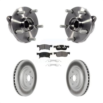 Front Hub Bearing Assembly Coated Disc Brake Rotor & Pads Kit For 2019-2023 Subaru Ascent KBB-123107