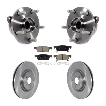 Front Hub Bearing Assembly Disc Brake Rotors And Pads Kit For 2019-2023 Subaru Ascent KBB-123111