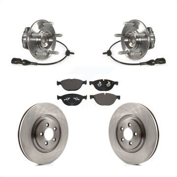 Front Hub Bearing Assembly Disc Brake Rotors And Ceramic Pads Kit For Jaguar XF XJ KBB-123115