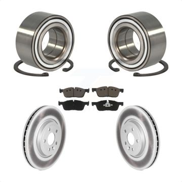 Front Wheel Bearing Coated Disc Brake Rotor Pads Kit For 2018 Land Rover Range Velar 2.0L KBB-123151