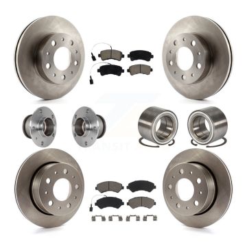 Front Rear Hub Bearing Disc Brake Rotor & Pad Kit (10Pc) For Ram ProMaster 2500 3500 1500 KBB-123286