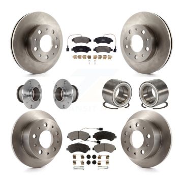 Front Rear Hub Bearing Disc Brake Rotor & Pad Kit (10Pc) For Ram ProMaster 2500 3500 1500 KBB-123298