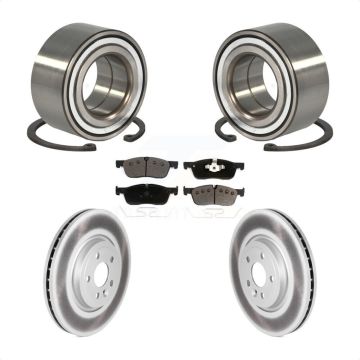 Front Wheel Bearing Coated Disc Brake Rotor Pads Kit For 2018 Land Rover Range Velar 2.0L KBB-123384