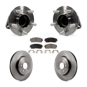 Front Hub Bearing Brake Rotor & Pad Kit For Dodge Charger With 345mm Diameter KBB-123392