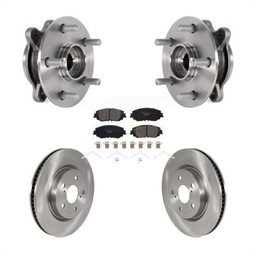 Front Hub Bearing Brake Rotor & Pads Kit For Toyota Camry Lexus ES350 ES300h Avalon ES250 KBB-123395