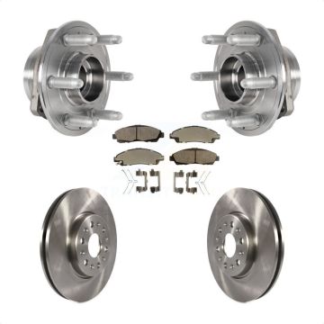 Front Hub Bearing Brake Rotor And Pad Kit For Chevrolet Traverse GMC Acadia Buick Enclave KBB-123402