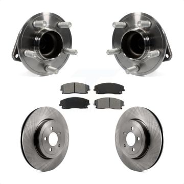 Front Hub Bearing Brake Rotor & Pad Kit For Dodge Charger With 345mm Diameter KBB-123408