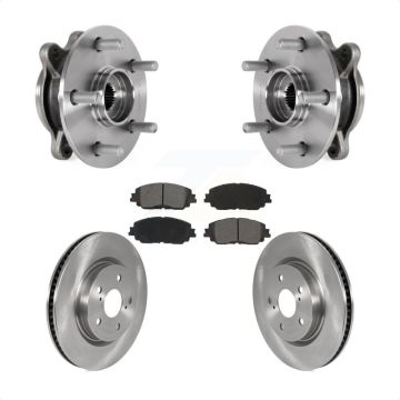 Front Hub Bearing Brake Rotor & Pads Kit For Toyota Camry Lexus ES350 ES300h Avalon ES250 KBB-123411