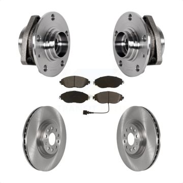 Front Hub Bearing Brake Rotor Pads Kit For 2015-2020 Audi S3 With 80mm Pilot Diameter KBB-123419