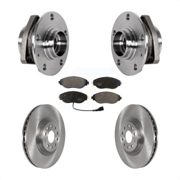 Front Hub Bearing Brake Rotor Pads Kit For 2015-2020 Audi S3 With 80mm Pilot Diameter KBB-123428