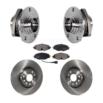 Front Hub Bearing Assembly Disc Brake Rotors And Pads Kit For Audi A3 Sportback e-tron KBB-123429