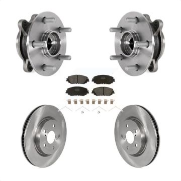 Front Hub Bearing Brake Rotor & Pads Kit For Toyota Camry Lexus ES350 ES300h Avalon ES250 KBB-123436