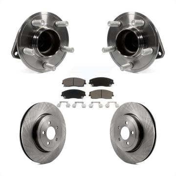Front Hub Bearing Brake Rotor & Pad Kit For Dodge Charger With 345mm Diameter KBB-123445