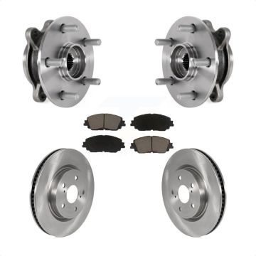 Front Hub Bearing Brake Rotor & Pads Kit For Toyota Camry Lexus ES350 ES300h Avalon ES250 KBB-123448