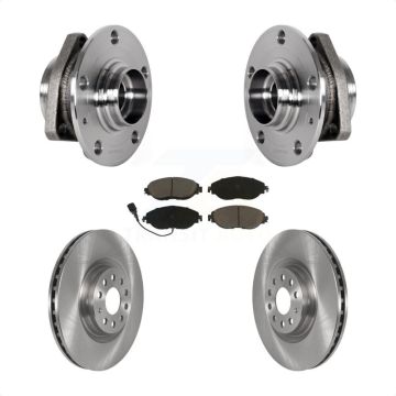 Front Hub Bearing Brake Rotor Pads Kit For 2015-2020 Audi S3 With 80mm Pilot Diameter KBB-123457