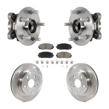 Front Hub Bearing Assembly Disc Brake Rotor Pads Kit For Toyota Corolla Prius Prime AWD-e KBB-123458