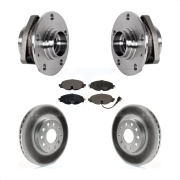 Front Hub Bearing Coat Brake Rotor Pads Kit For Audi A3 2.0L With 80mm Pilot Diameter KBB-123478