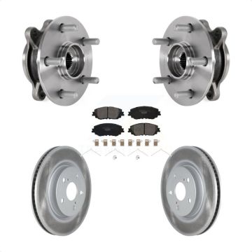 Front Hub Bearing Coated Brake Rotor & Pad Kit For Toyota Camry Lexus ES350 ES300h Avalon KBB-123483