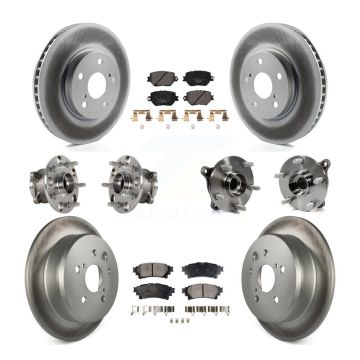Front Rear Hub Bearing Coated Disc Brake Rotor And Ceramic Pad Kit (10Pc) For Lexus IS250 KBB-123488