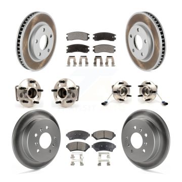 Front Rear Hub Bearing Coat Brake Rotor Pad Kit (10Pc) For Chevrolet Venture Pontiac Prix KBB-123493