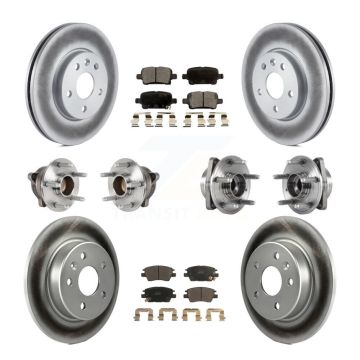 Front Rear Hub Bearing Coated Brake Rotor Pad Kit (10Pc) For Chevrolet Cruze Volt Bolt EV KBB-123510