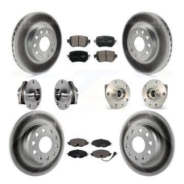 Front Rear Hub Bearing Coat Brake Rotor Pad Kit (10Pc) For Volkswagen Golf SportWagen AWD KBB-123516