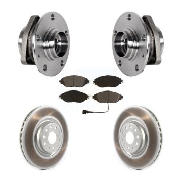 Front Hub Bearing Coat Brake Rotor Pad Kit For 15-20 Audi S3 With 80mm Pilot Diameter KBB-123534