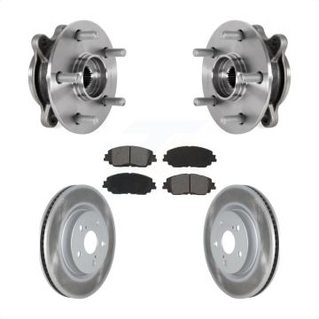 Front Hub Bearing Coated Brake Rotor & Pad Kit For Toyota Camry Lexus ES350 ES300h Avalon KBB-123535
