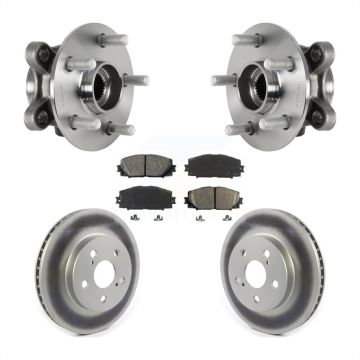 Front Hub Bearing Assembly Coat Brake Rotor Pads Kit For Toyota Corolla Prius Prime AWD-e KBB-123538