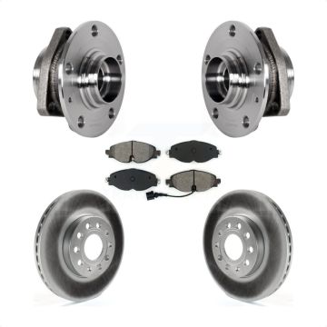 Front Hub Bearing Coat Brake Rotor Pads Kit For Audi A3 2.0L With 80mm Pilot Diameter KBB-123541