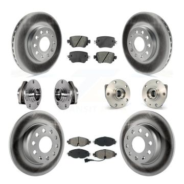 Front Rear Hub Bearing Coat Brake Rotor Pad Kit (10Pc) For Volkswagen Golf SportWagen AWD KBB-123547