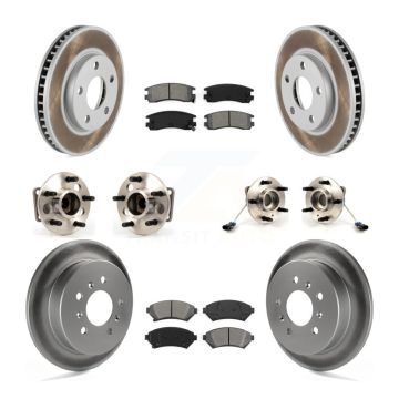 Front Rear Hub Bearing Coat Brake Rotor Pad Kit (10Pc) For Chevrolet Venture Pontiac Prix KBB-123561
