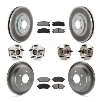 Front Rear Hub Bearing Coated Brake Rotor Pad Kit (10Pc) For Chevrolet Impala Monte Carlo KBB-123562