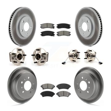 Front Rear Hub Bearing Coated Brake Rotor Pad Kit (10Pc) For Chevrolet Impala Monte Carlo KBB-123563