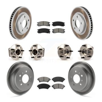 Front Rear Hub Bearing Coated Disc Brake Rotors And Pads Kit (10Pc) For Chevrolet Venture KBB-123566