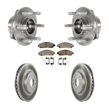 Front Hub Bearing Coat Brake Rotor Pad Kit For Chevrolet Traverse GMC Acadia Buick Blazer KBB-123585