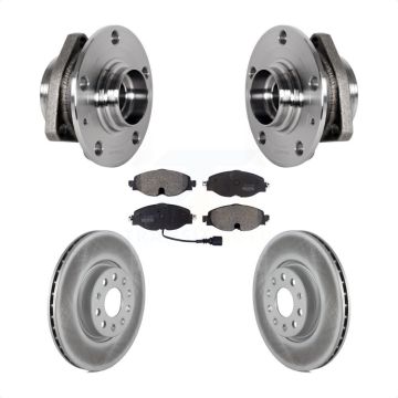 Front Hub Bearing Assembly Coated Disc Brake Rotor & Pad Kit For Audi A3 Sportback e-tron KBB-123590