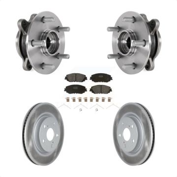 Front Hub Bearing Coated Brake Rotor & Pad Kit For Toyota Camry Lexus ES350 ES300h Avalon KBB-123596