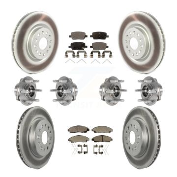 Front Rear Hub Bearing Coat Brake Rotor Pad Kit (10Pc) For Cadillac XT5 Buick Enclave XT6 KBB-123616