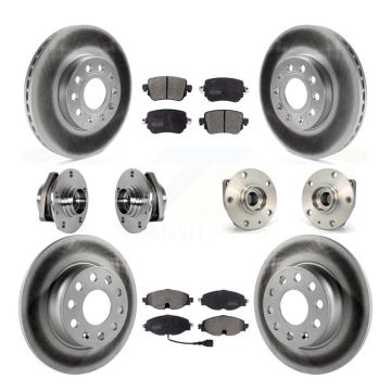 Front Rear Hub Bearing Coat Brake Rotor Pad Kit (10Pc) For Volkswagen Golf SportWagen AWD KBB-123631
