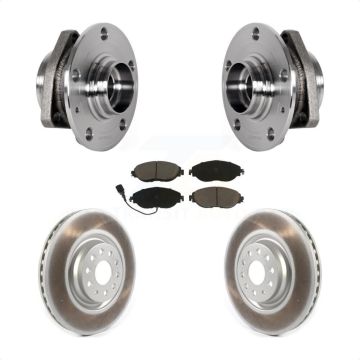 Front Hub Bearing Coat Brake Rotor Pad Kit For 15-20 Audi S3 With 80mm Pilot Diameter KBB-123648