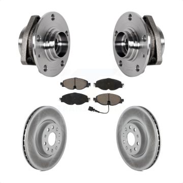 Front Hub Bearing Assembly Coated Disc Brake Rotor & Pad Kit For Audi A3 Sportback e-tron KBB-123649