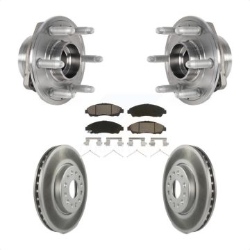 Front Hub Bearing Coat Brake Rotor Pad Kit For Chevrolet Traverse GMC Acadia Buick Blazer KBB-123654