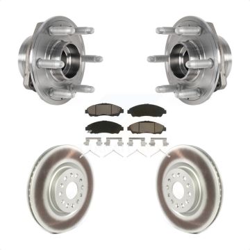 Front Hub Bearing Assembly Coated Brake Rotor Pads Kit For Cadillac XT5 Buick Enclave XT6 KBB-123655