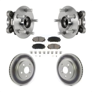 Front Hub Bearing Assembly Coat Brake Rotor Pads Kit For Toyota Corolla Prius Prime AWD-e KBB-123657